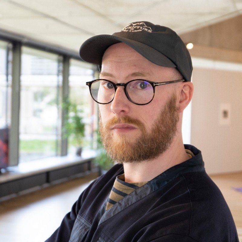 Portrait of curator, art historian, and writer Espen Johansen